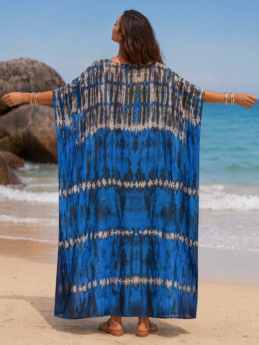 Kaftan Dresses For Women Plus Size Long Bathing Suit Cover Up Beach Dress Loungewear