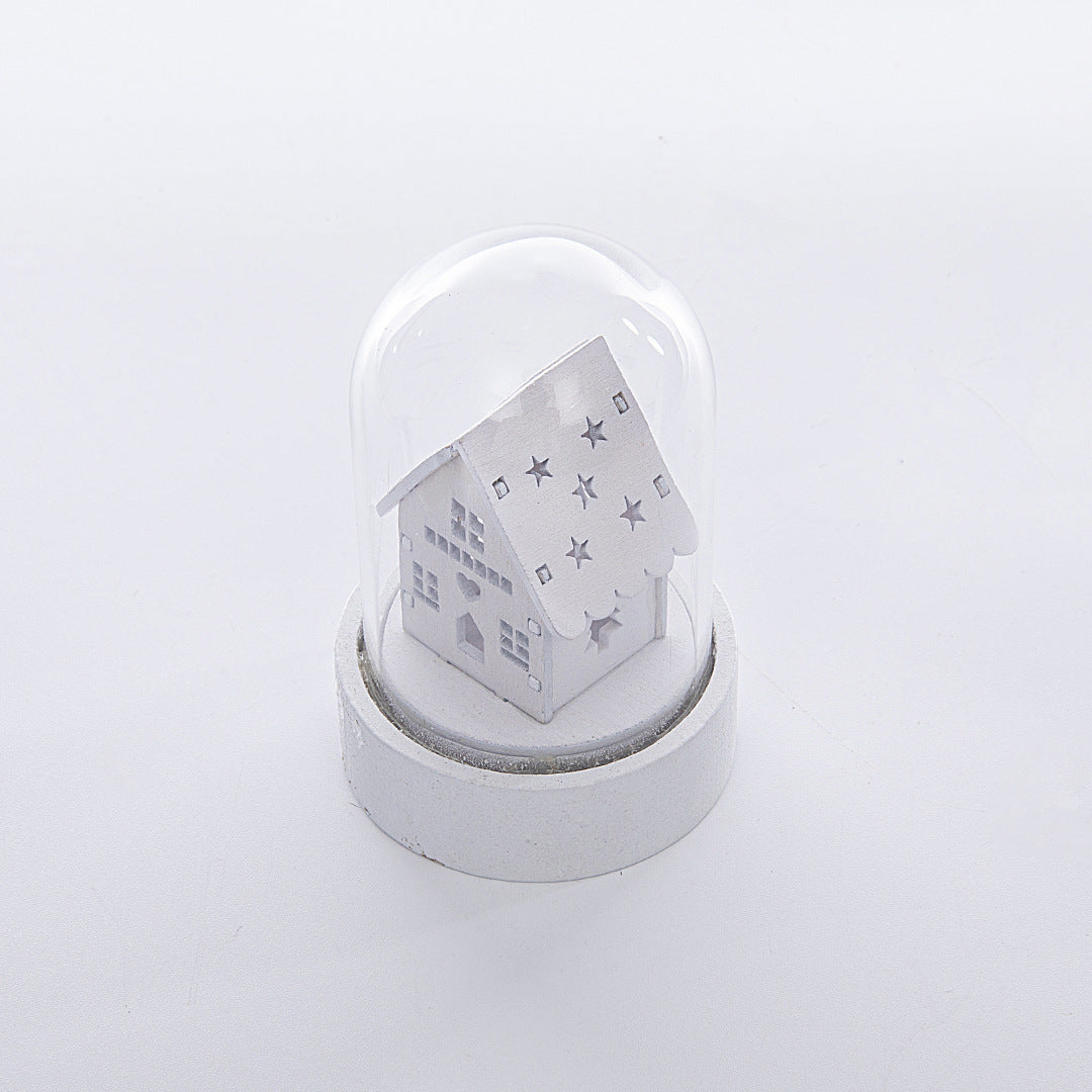 Christmas Decorations Luminous Wooden House Christmas Ornaments