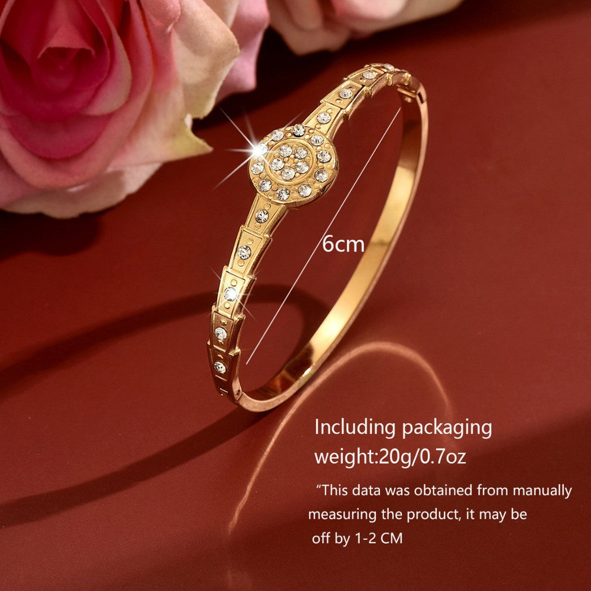 Geometric Zircon Stainless Steel Bangle Snake Bone Buckle Women Wrist Jewelry For Daily Dating Banquet Party Occasions