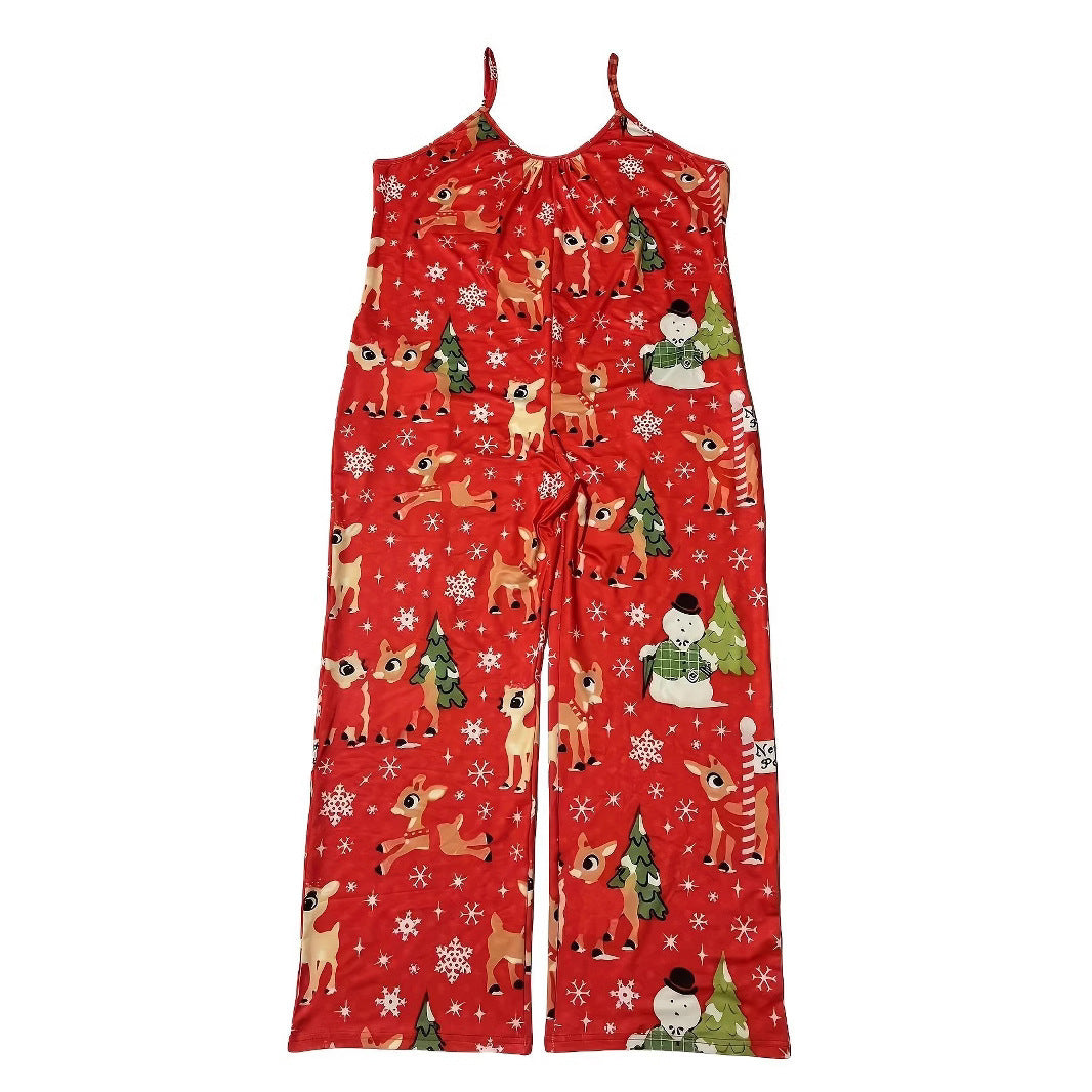 Christmas Plus Size Women's Clothing Casual Jumpsuit