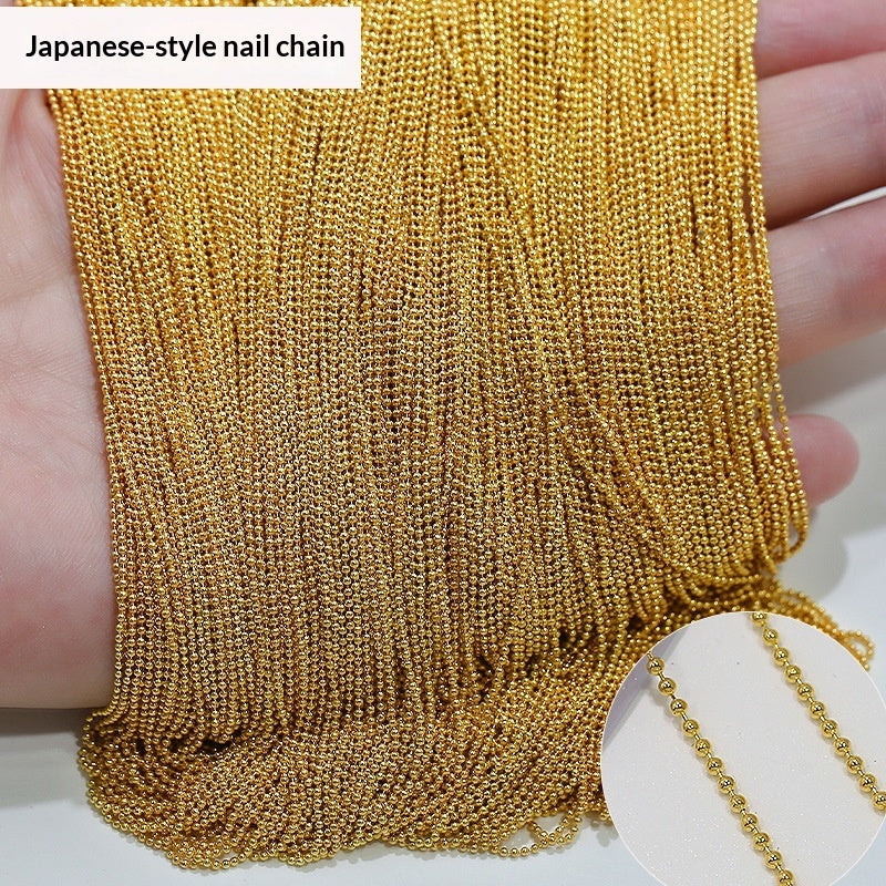 Japanese-style Nail Art Chain Accessory Metal Bead Chain