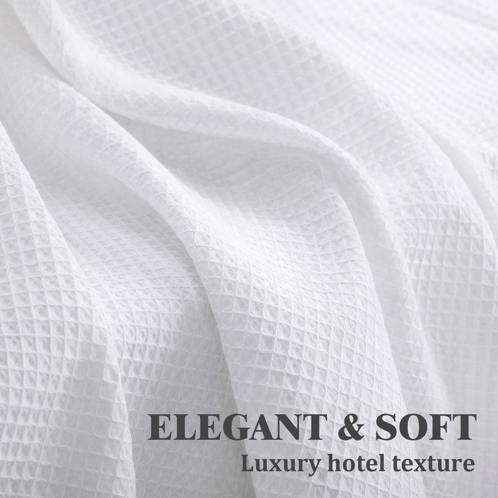 YellyHommy 72 x 72 in Waffle Weave Shower Curtain