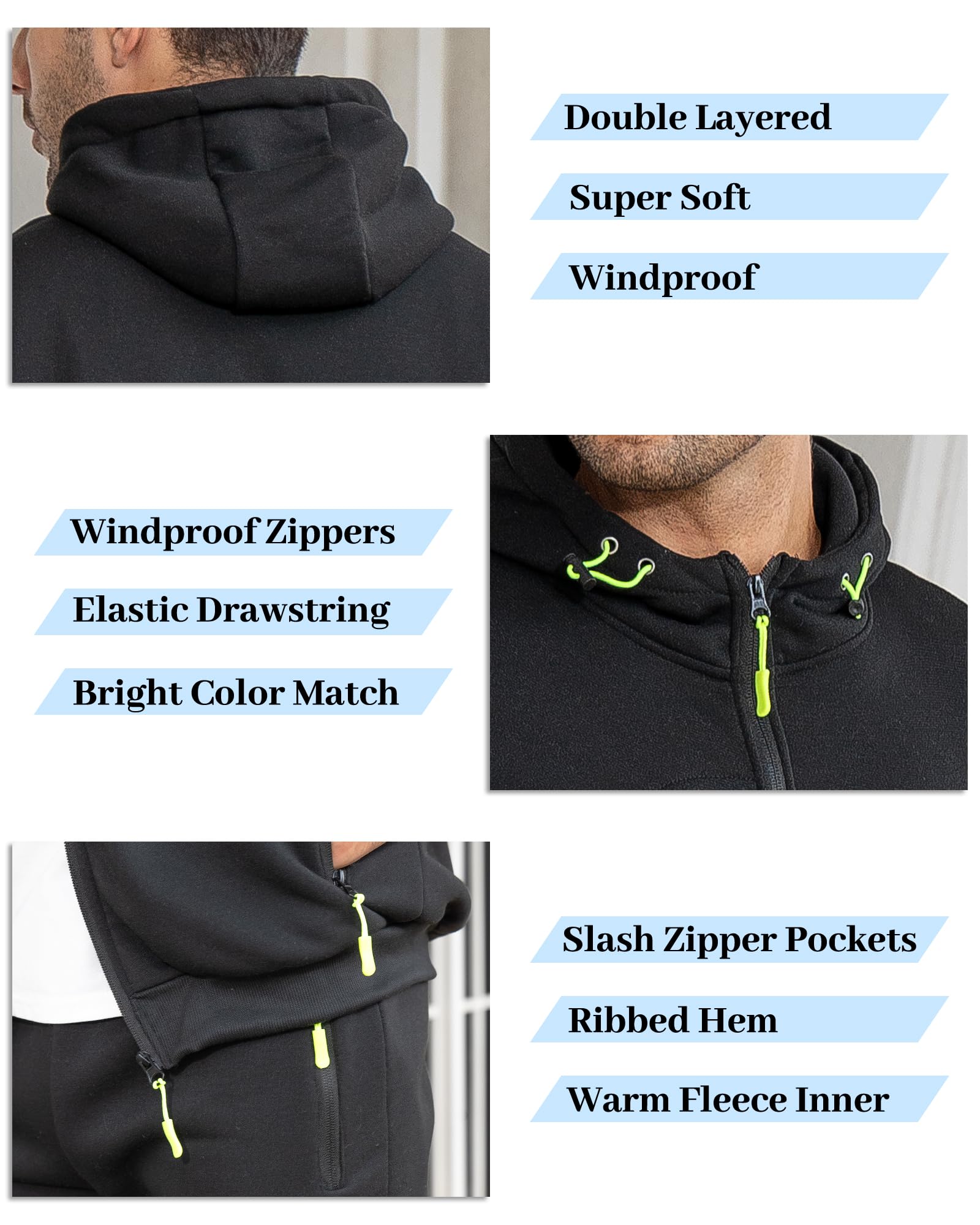Hakjay Sweatsuits for Men 2 Piece Hoodie Men's Jogging Tracksuit Set Casual Athletic Long Sleeve Outfit Pullover Suit Set