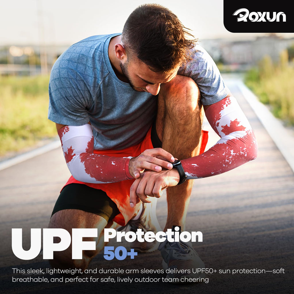 ROXUN Arm Sleeves, Cooling UV Sun Protection Sports Compression for Men/Women