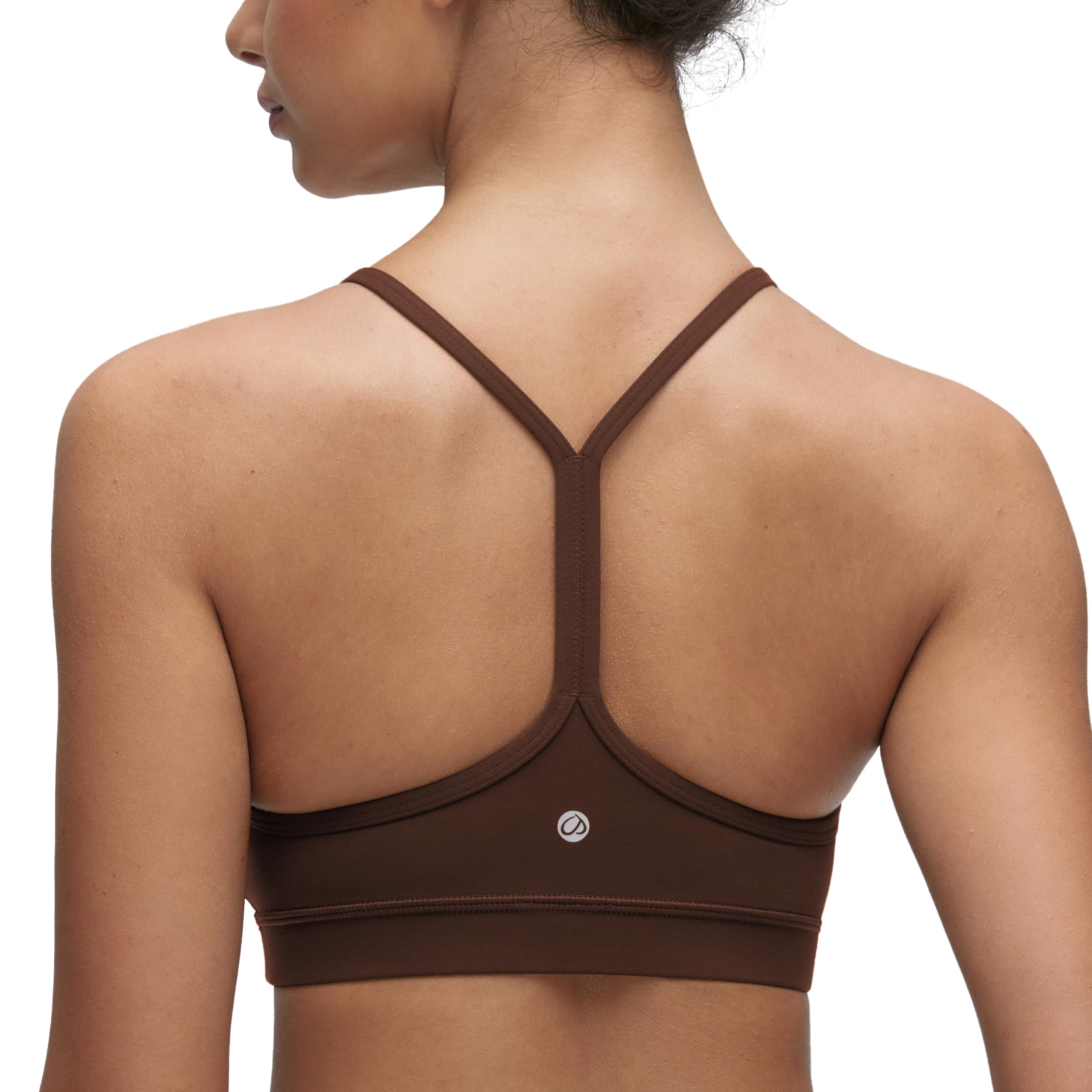 CRZ YOGA Butterluxe Y Back Sports Bras for Women - Padded Racerback Low Impact Spaghetti Thin Strap Workout Yoga Top
