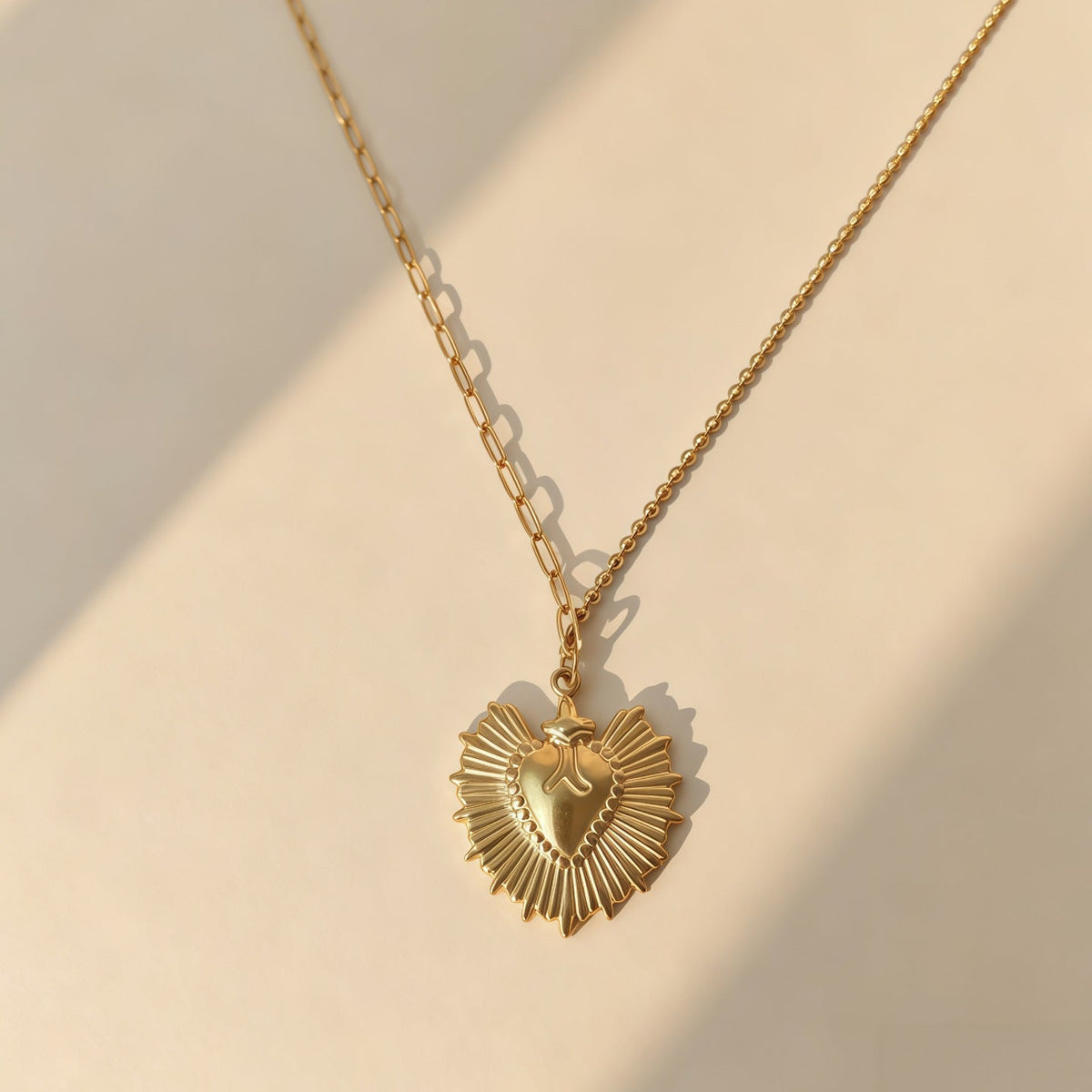 18K Gold Plated Heart Pendant Necklace Women Neck Jewelry For Daily Dating Banquet Party Occasions