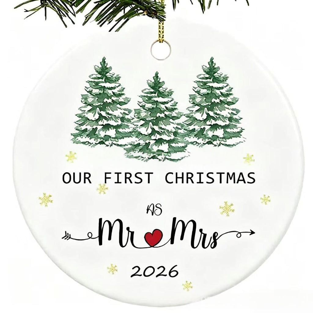 New Arrival Amazon Round Christmas Ceramic Pendant