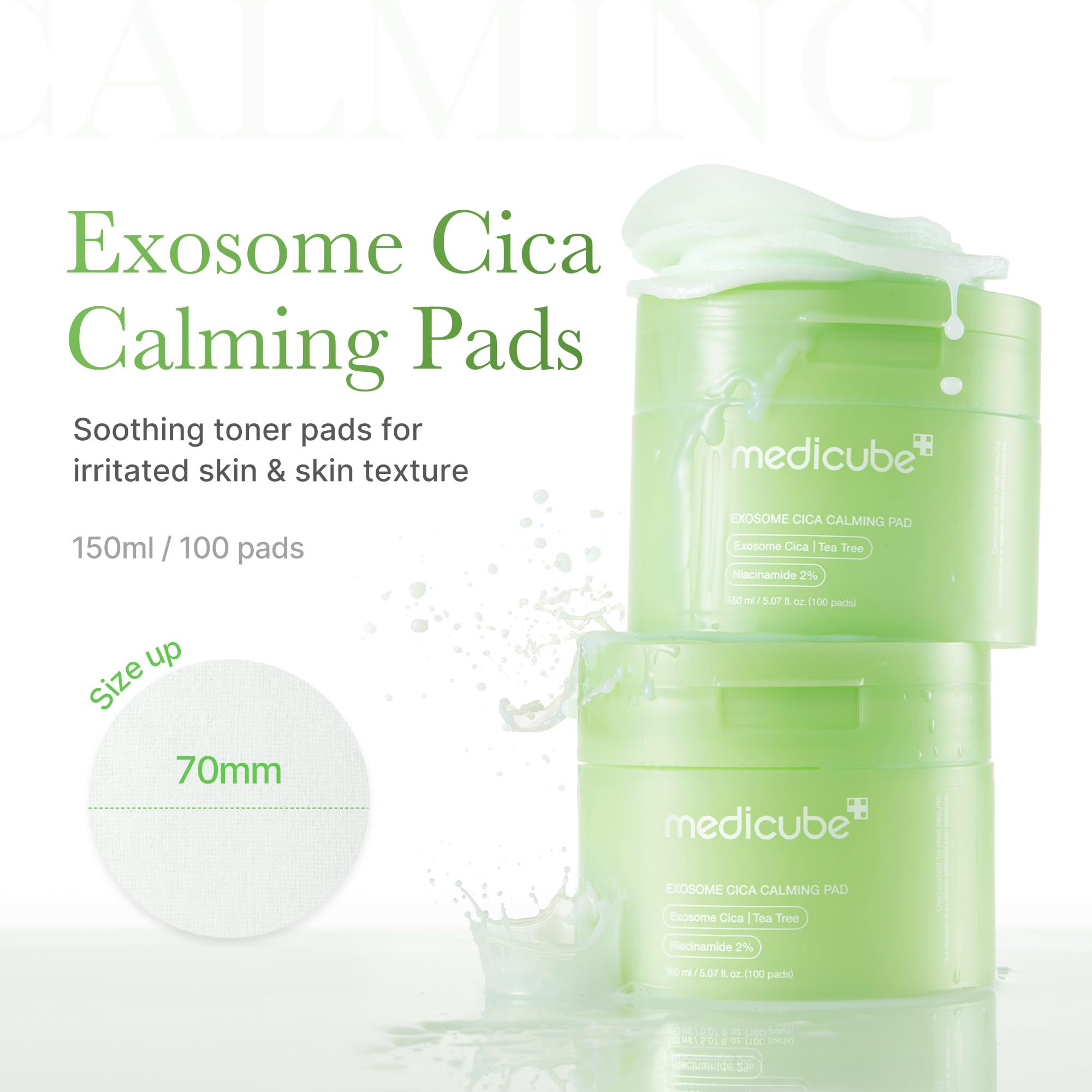 medicube Toner Pads Zero Pore Pad 2.0 | Dual-Textured Facial Pad for Exfoliation and Pore Care with 4.5% AHA Lactic Acid, 0.45% BHA Salicylic Acid | Ideal for All, Korean Skin Care, 70 Pads (1 Pack)