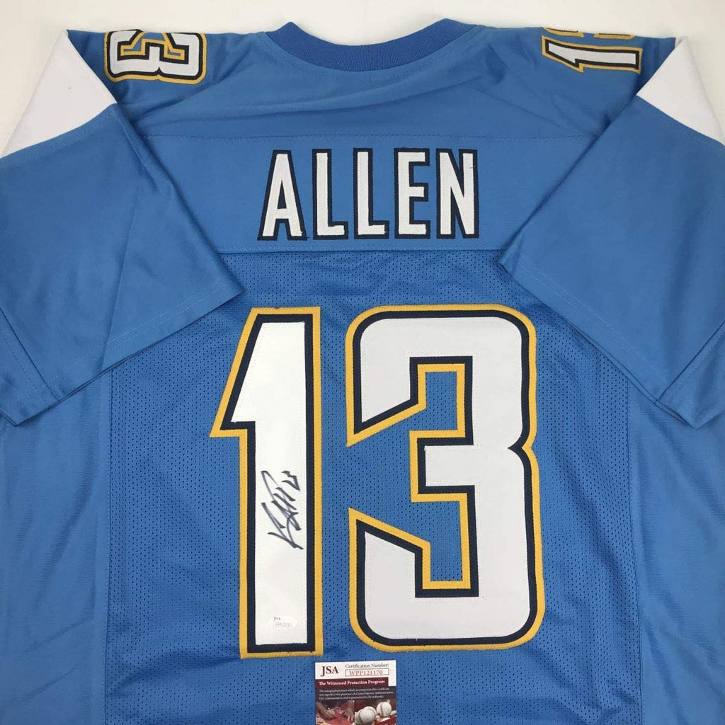 Autographed/Signed Keenan Allen Los Angeles LA Powder Blue Football Jersey JSA COA
