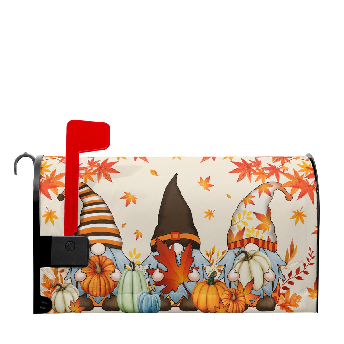 Autumn Gnome Pumpkin Mailbox Cover