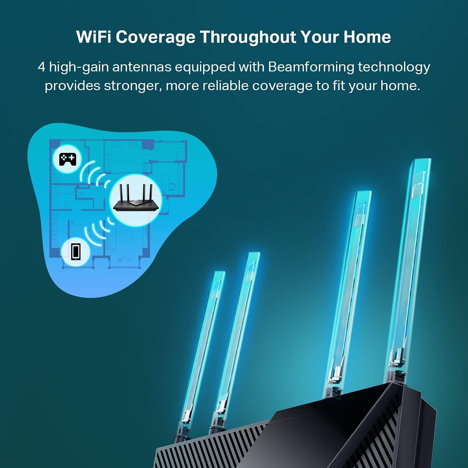 TP-Link AX1800 WiFi 6 Router (Archer AX21 V5) – Dual Band Wireless Internet, Gigabit, Easy Mesh, Works with Alexa - A Certified for Humans Device, Free Expert Support