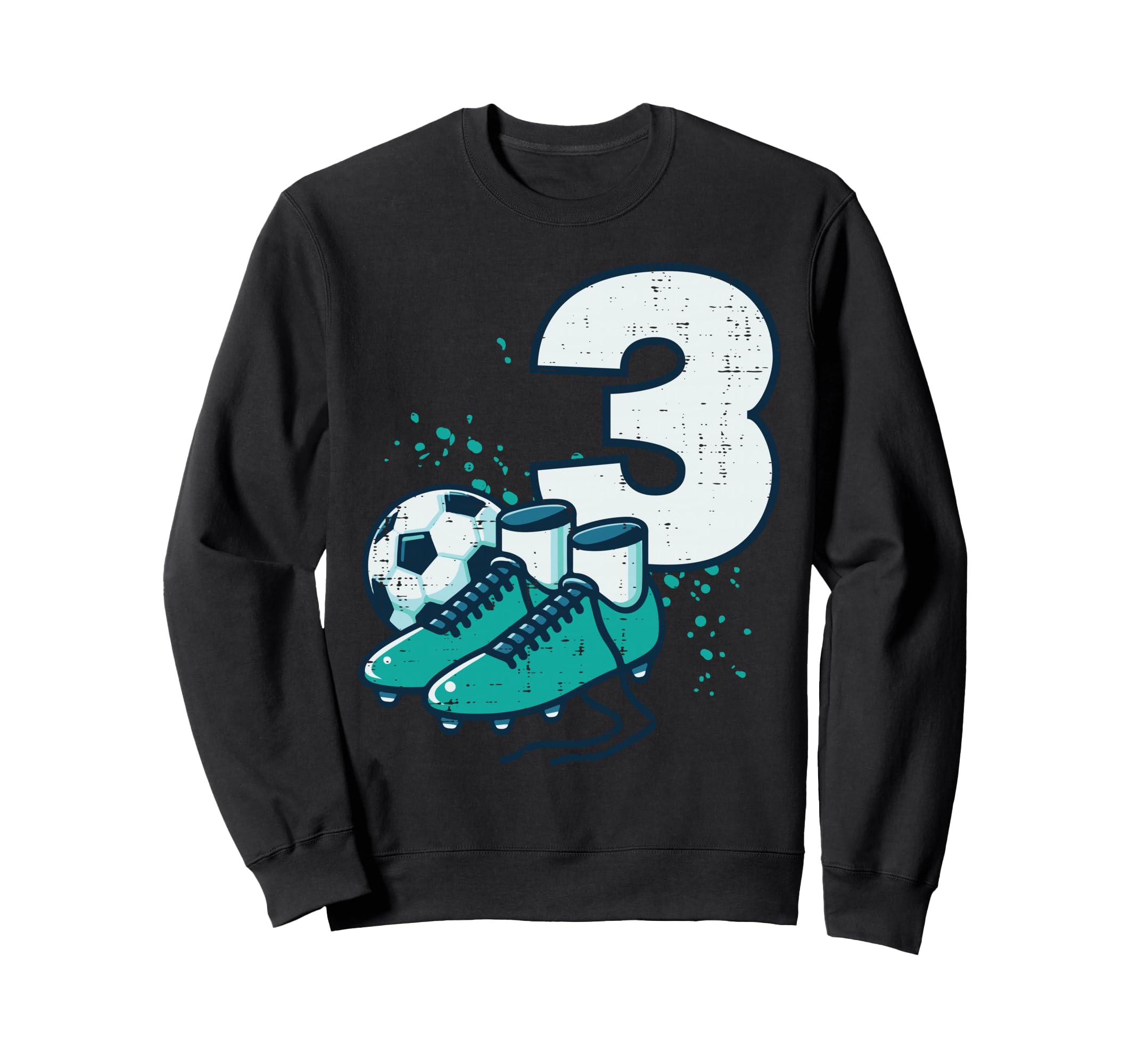 3Rd Birthday Soccer Ball Shoes Football Sweatshirt - Trendy Graphic Unisex