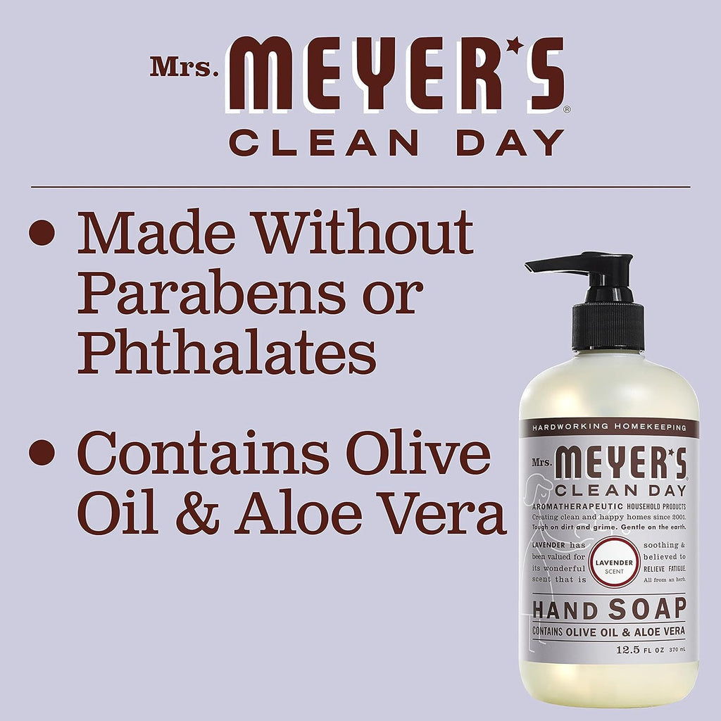 MRS. MEYER'S CLEAN DAY Hand Soap Refill, Rain Water Scent, 33 Fl Oz Bottle
