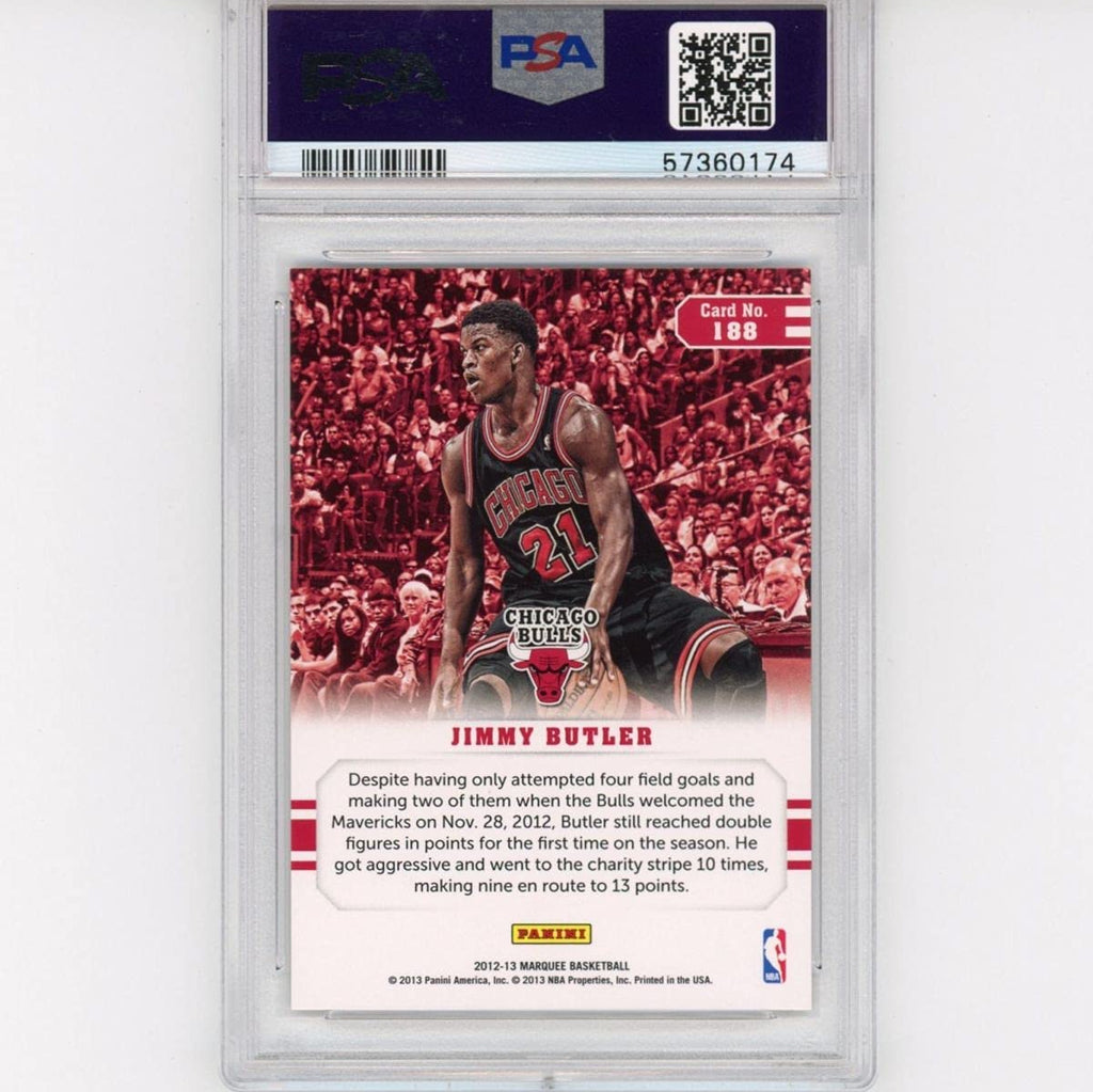 Graded 2012-13 Panini Marquee Jimmy Butler #188 Rookie RC Basketball Card PSA 10 Gem Mint