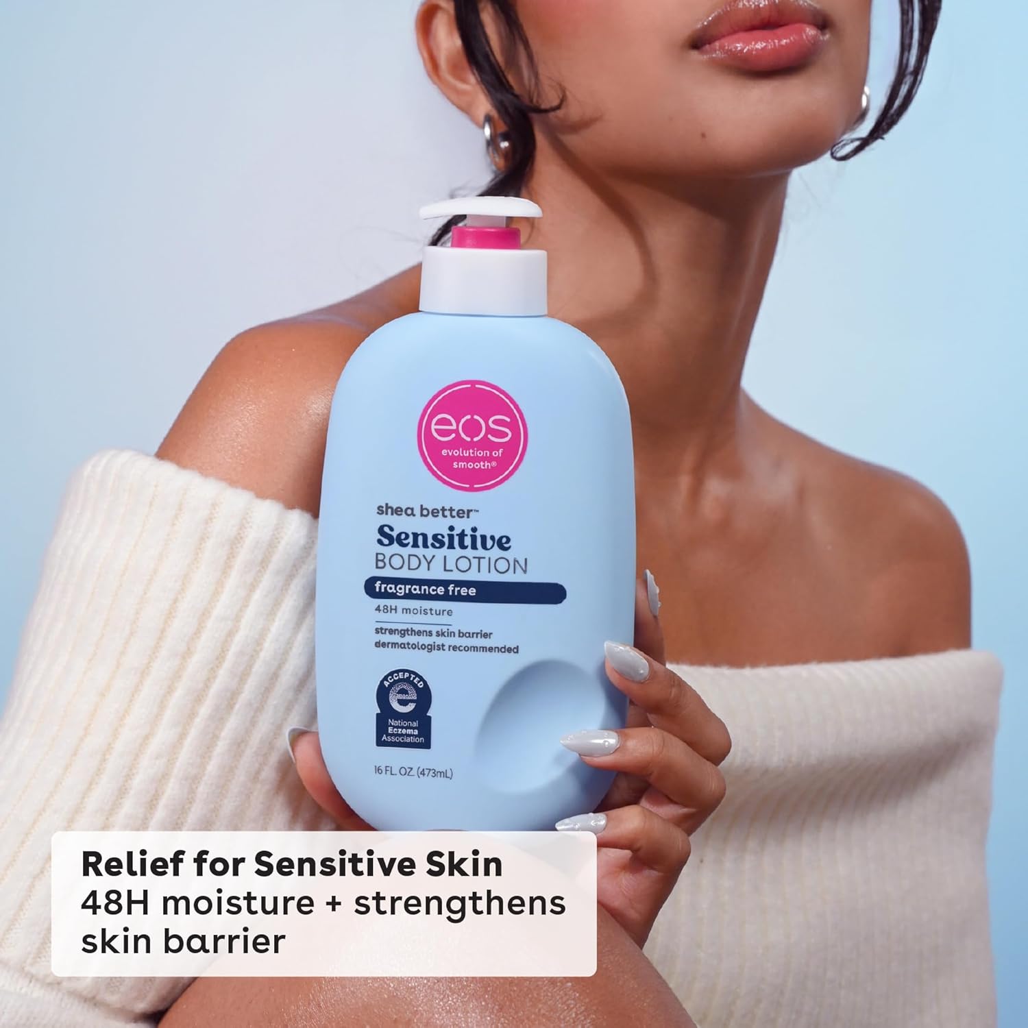 eos Shea Better Body Lotion Vanilla Cashmere, 24-Hour Moisture Skin Care, Lightweight & Non-Greasy, Natural Shea, Vegan, Vanilla Body Lotion, 16 fl oz