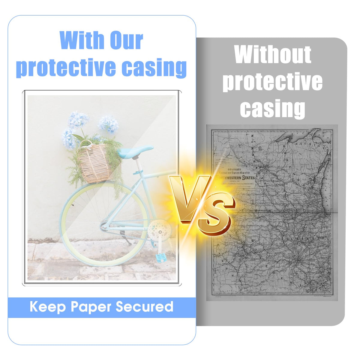 Sibba 20-Pack Hard Plastic Sheet Protectors for 8.5 x 11 in Paper