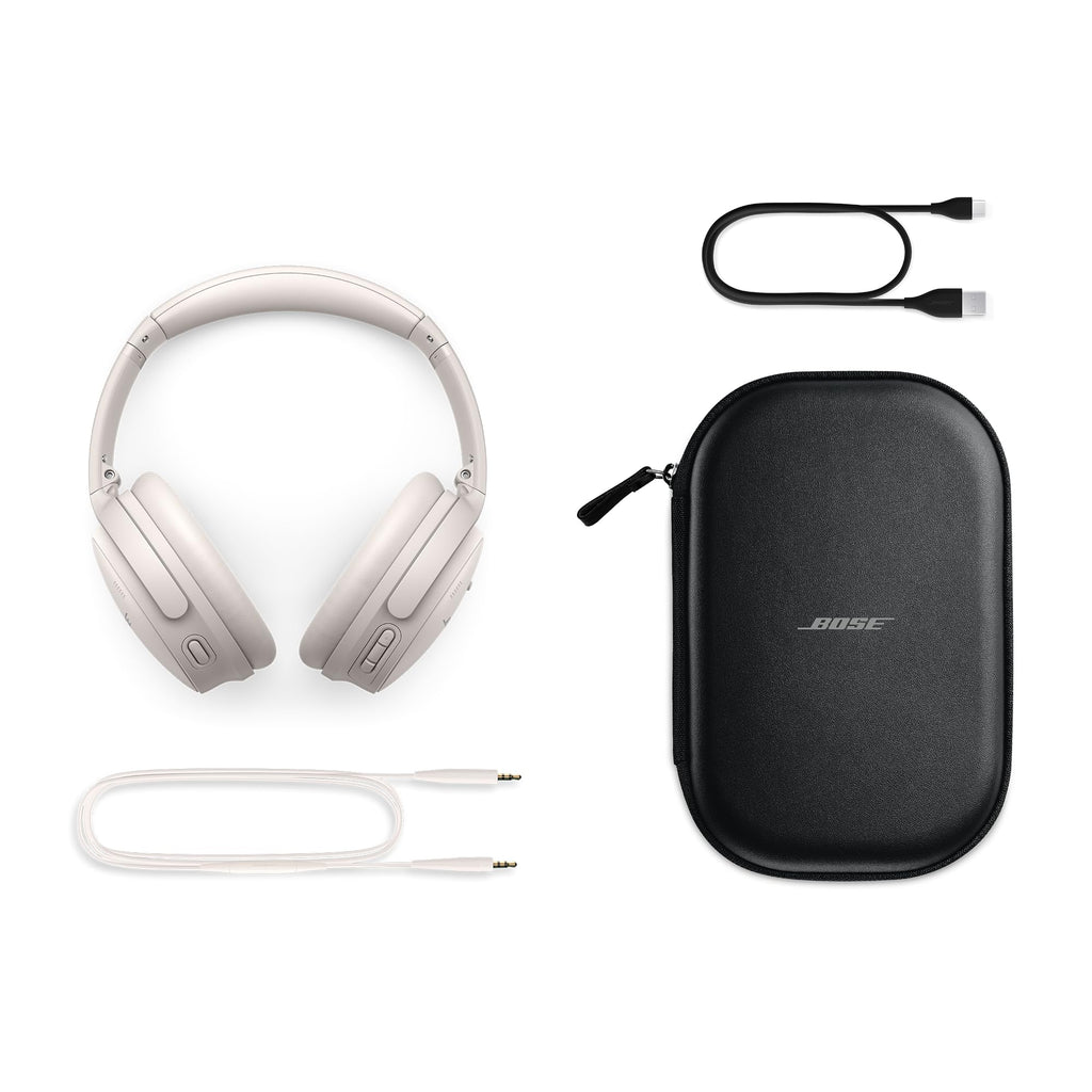 Bose QuietComfort Headphones - Wireless Bluetooth Headphones, Active Over Ear Noise Cancelling and Mic, USB-C Charging, Deep Bass, Up to 24 Hours of Playtime, Black
