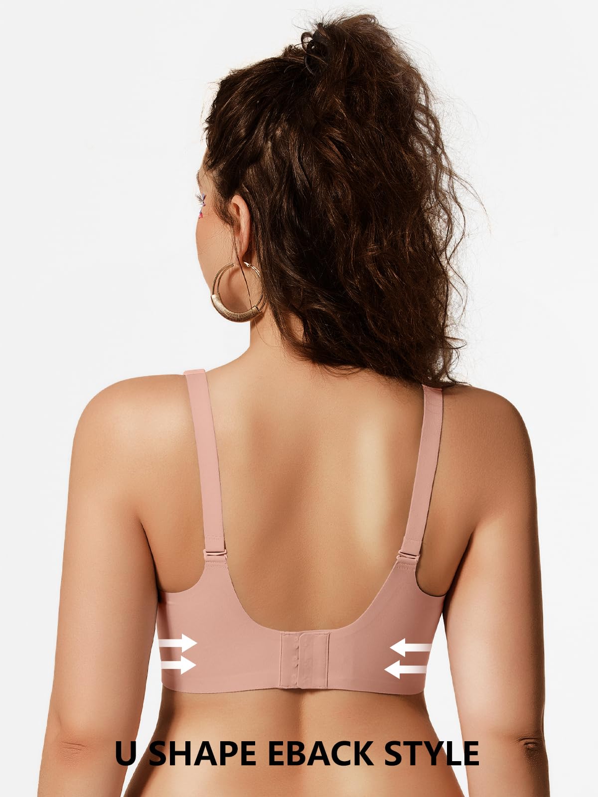 COCOMARTS Jelly Bras for Women No Underwire Scalloped Push Up Wireless Bralettes Seamless Soft Comfort Everyday Tshirt Bra