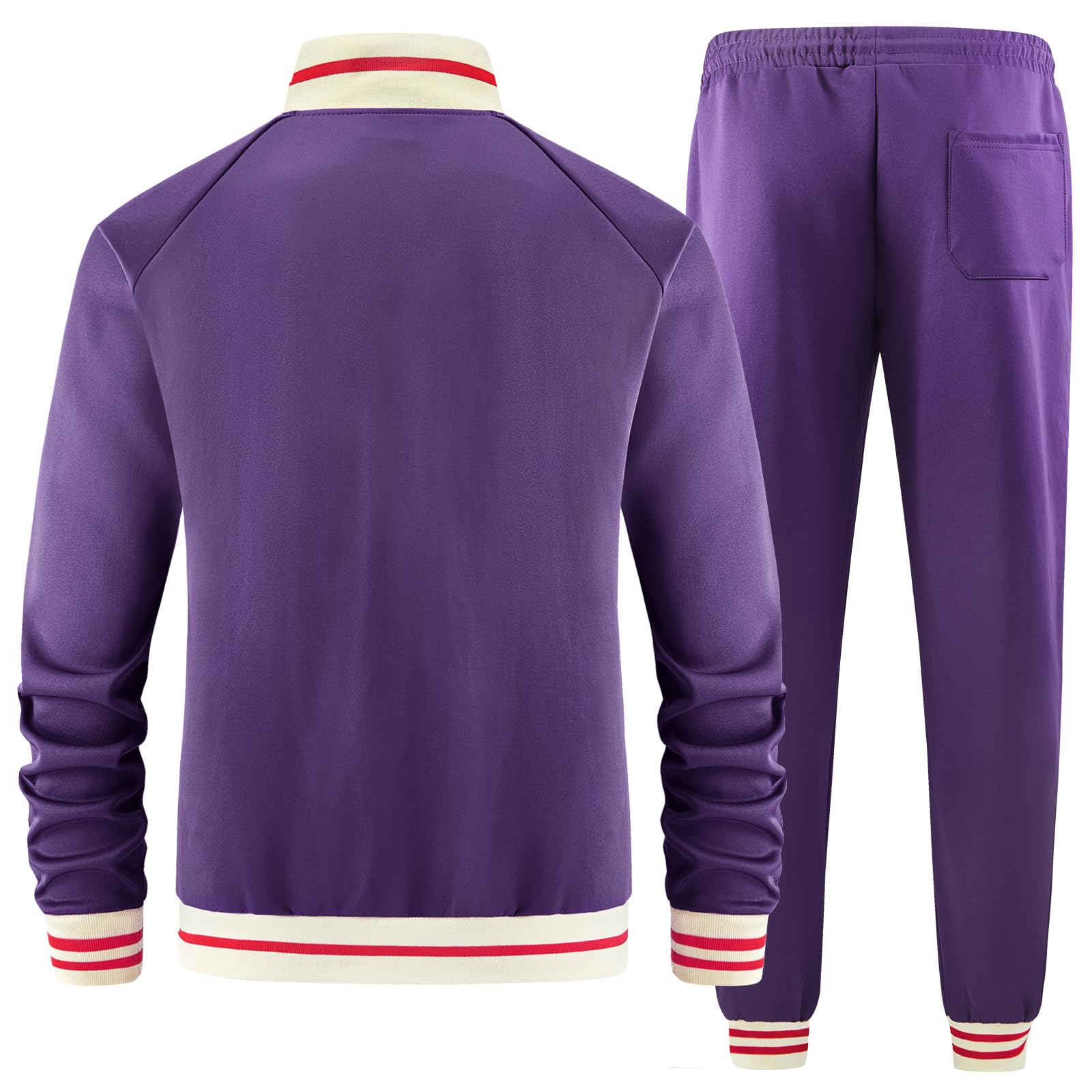dioxoib Men Track Suits Sets Long Sleeve Full-zip Sweatsuit Active Jackets and Pants 2 Piece Outfits