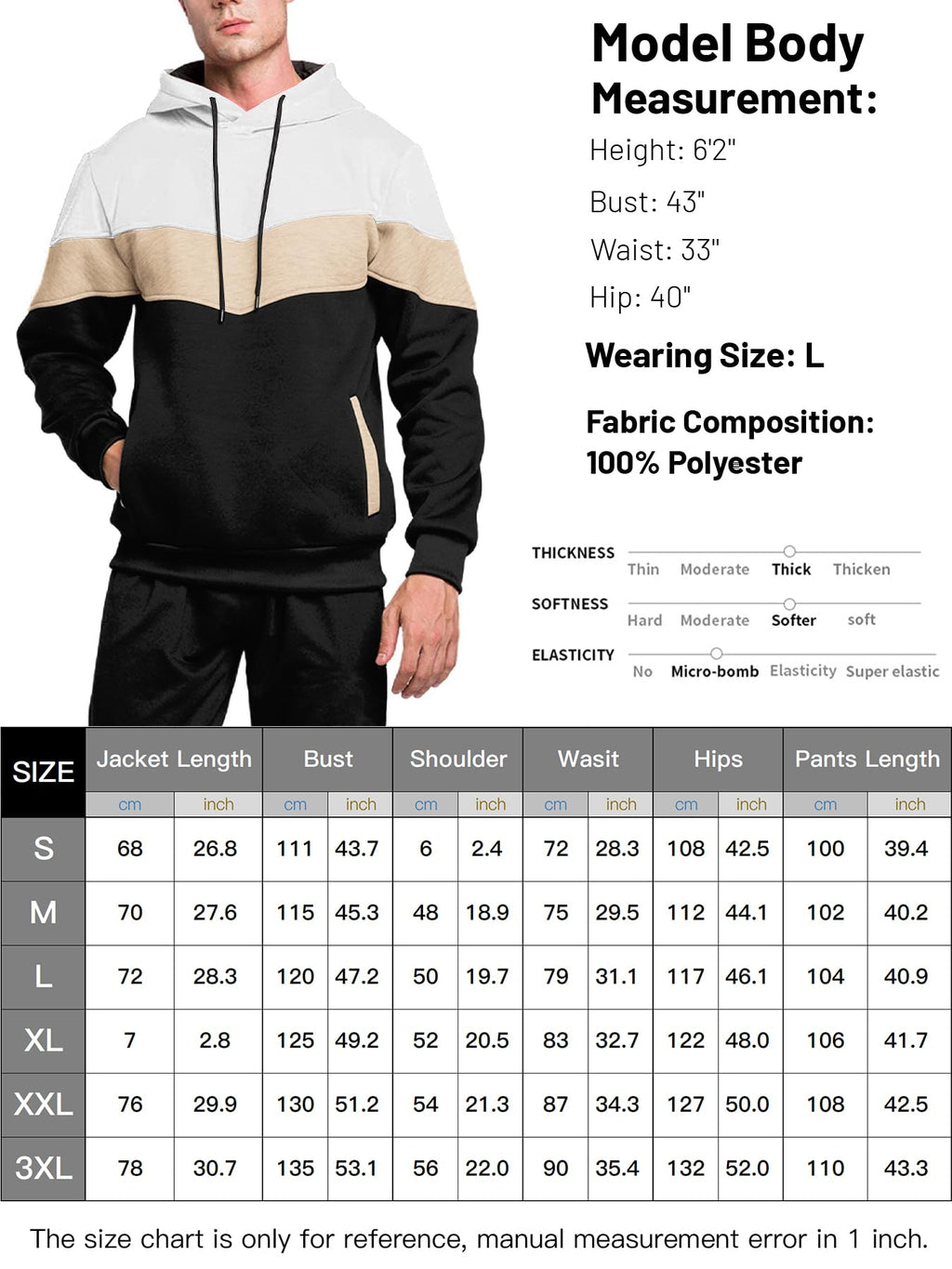 Riskrole Men's Hoodie Tracksuit 2 Pieces Set Athletic Casual Hooded Sweatshirt and Joggers Set Sweatsuit Outfits