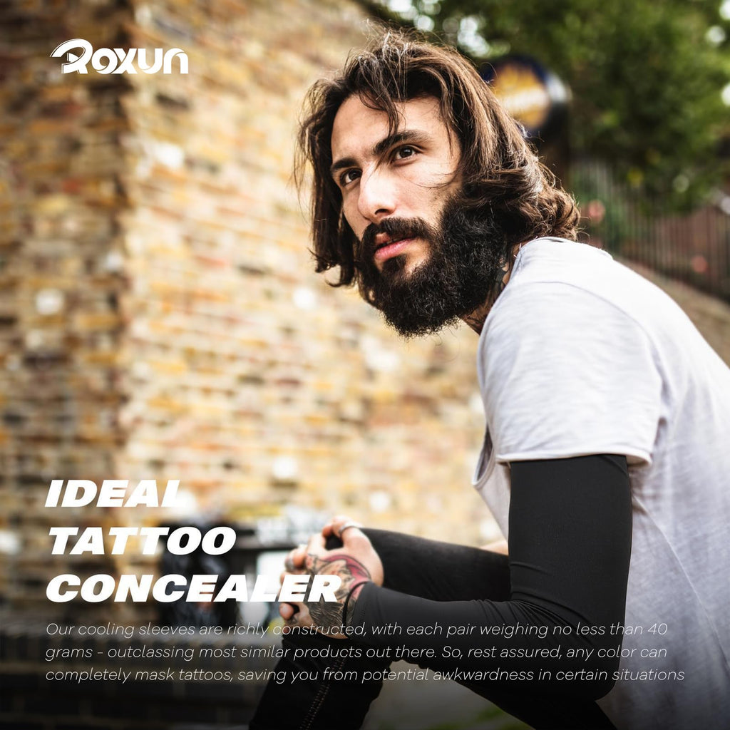ROXUN Arm Sleeves, Cooling UV Sun Protection Sports Compression for Men/Women