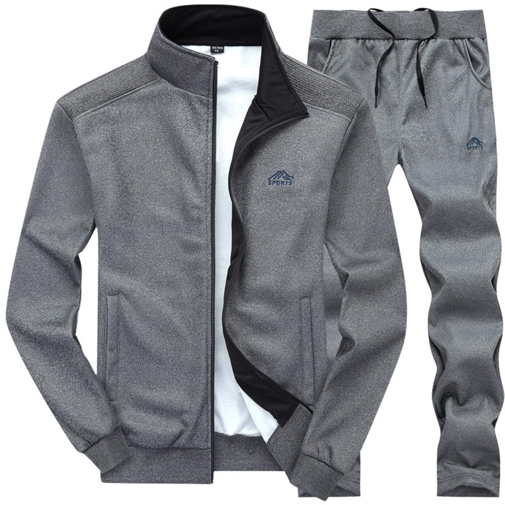 MANTORS Men's Hooded Athletic Tracksuit Full Zip Casual Jogging Gym Sweat Suits