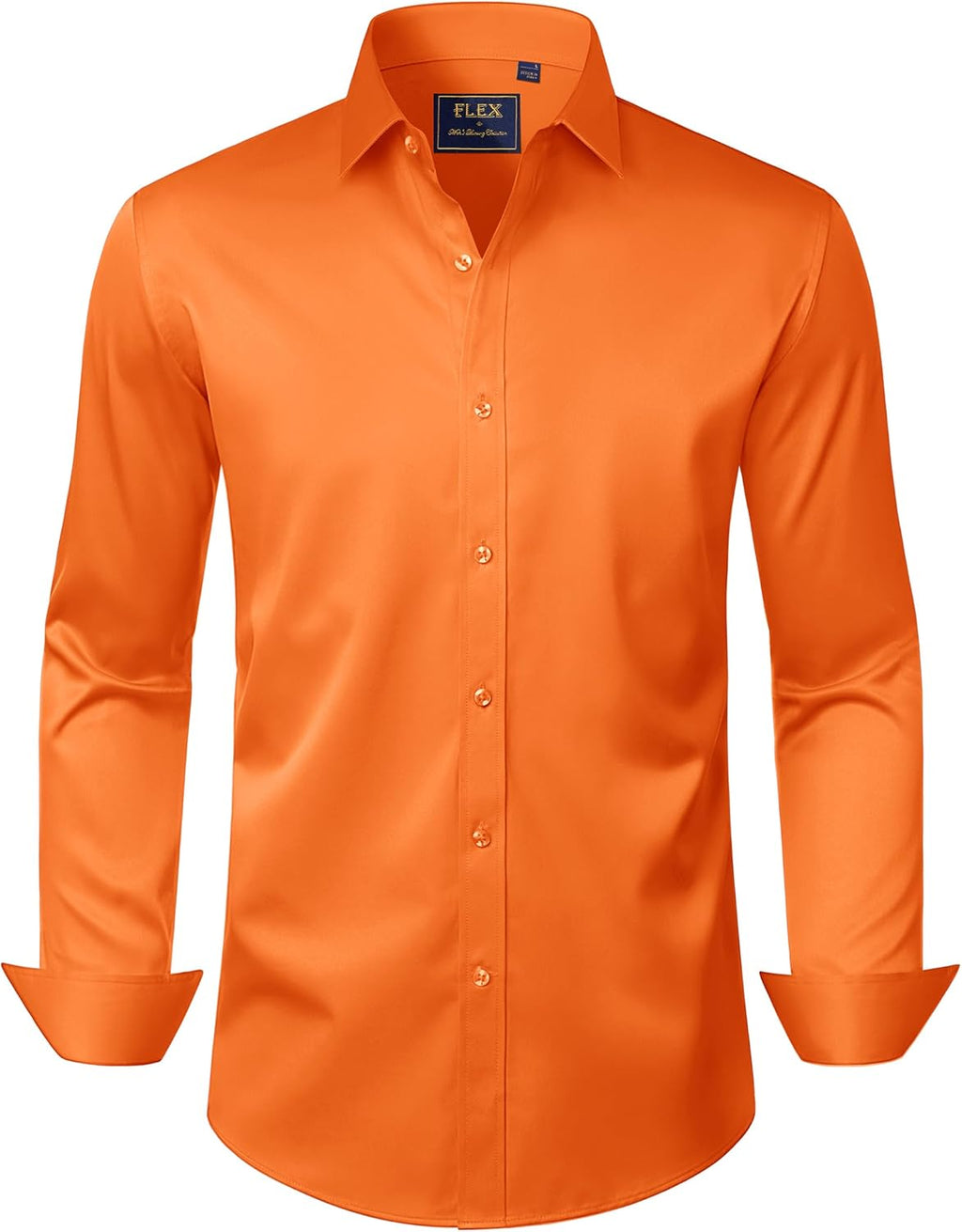J.VER Men's Dress Shirts Solid Long Sleeve Stretch Wrinkle-Free Formal Shirt Business Casual Button Down Shirts