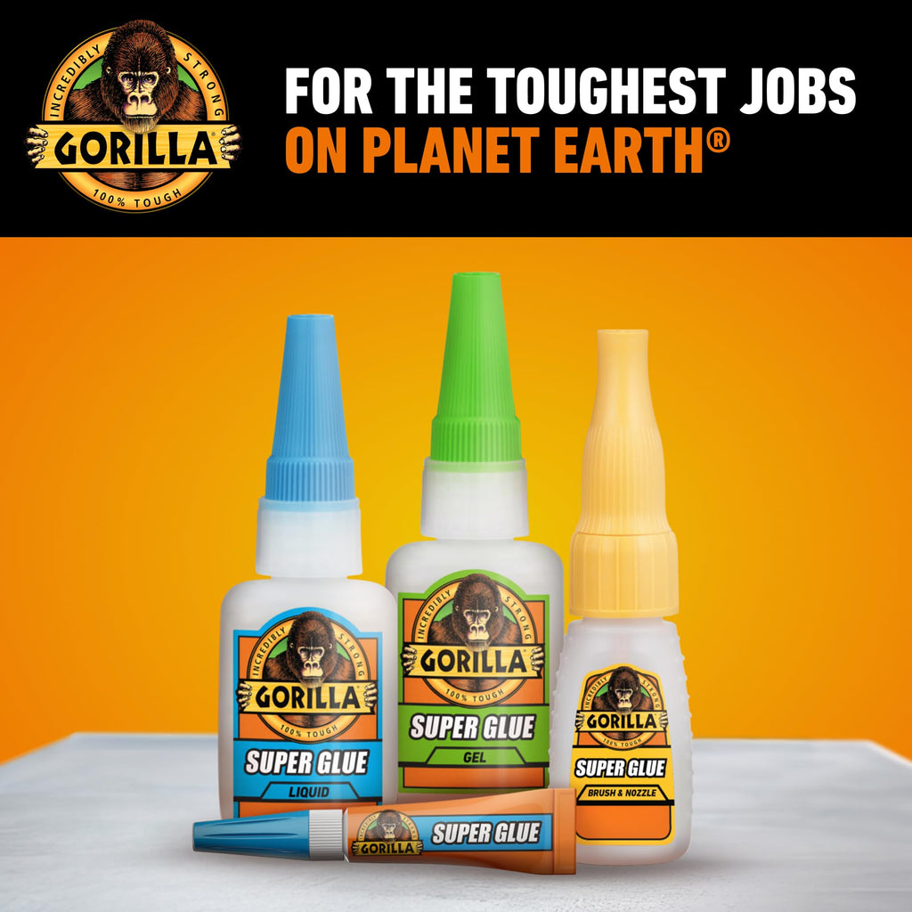 Gorilla Super Glue Gel XL, Clear 25g (Pack of 1) - Fast‑Setting, No‑Drip Control for Precise All‑Purpose Repairs