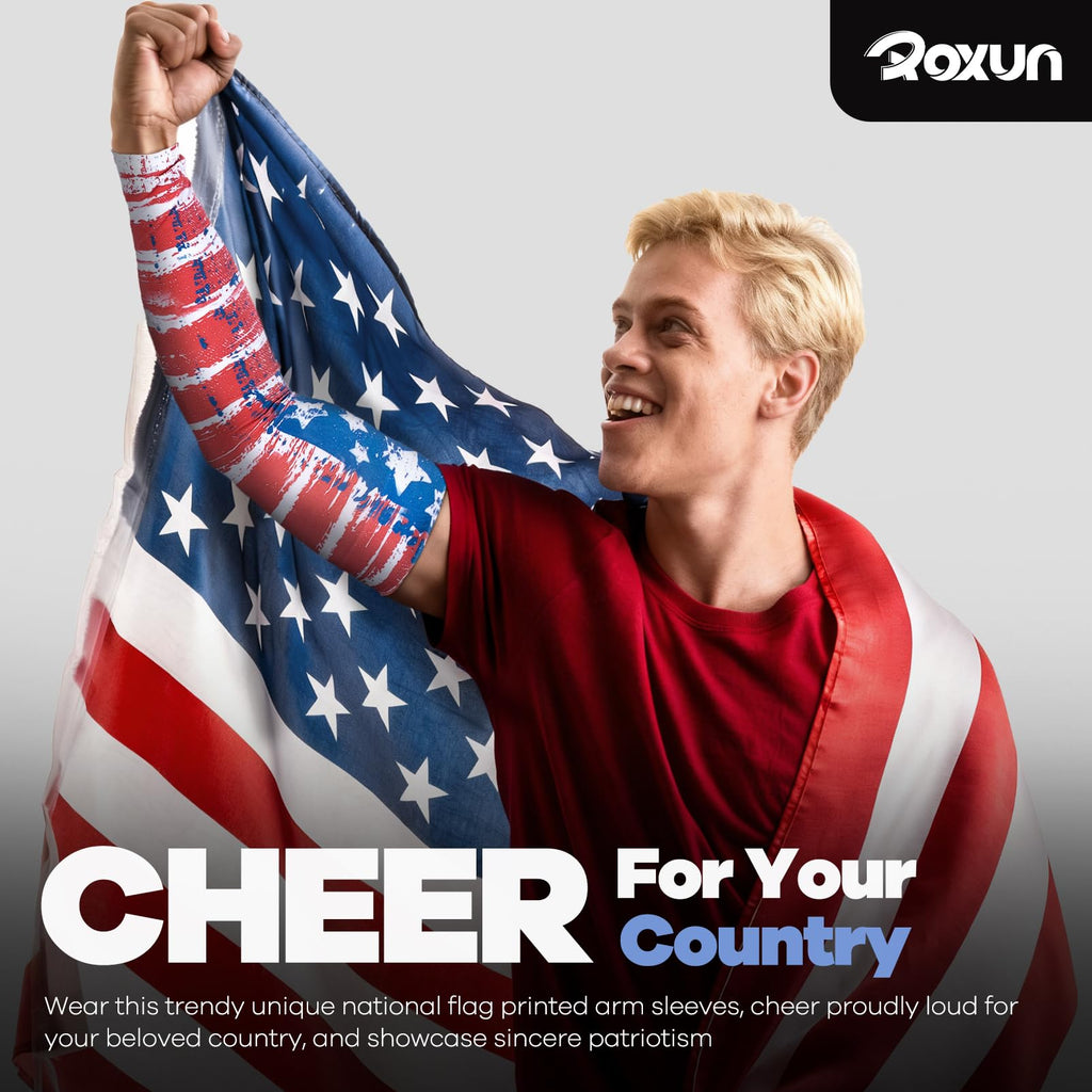 ROXUN Arm Sleeves, Cooling UV Sun Protection Sports Compression for Men/Women