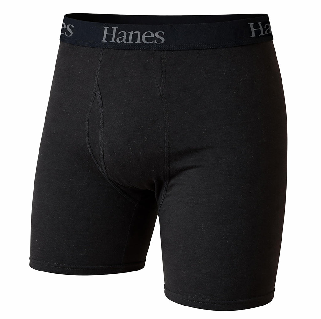 Hanes mens Underwear Boxer Briefs Pack, Cool & Breathable Cotton Moisture-wicking Underwear for Men, No Ride Up