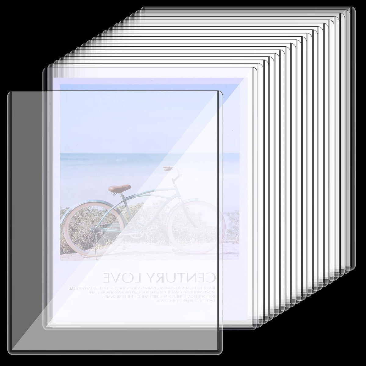 Sibba 20-Pack Hard Plastic Sheet Protectors for 8.5 x 11 in Paper