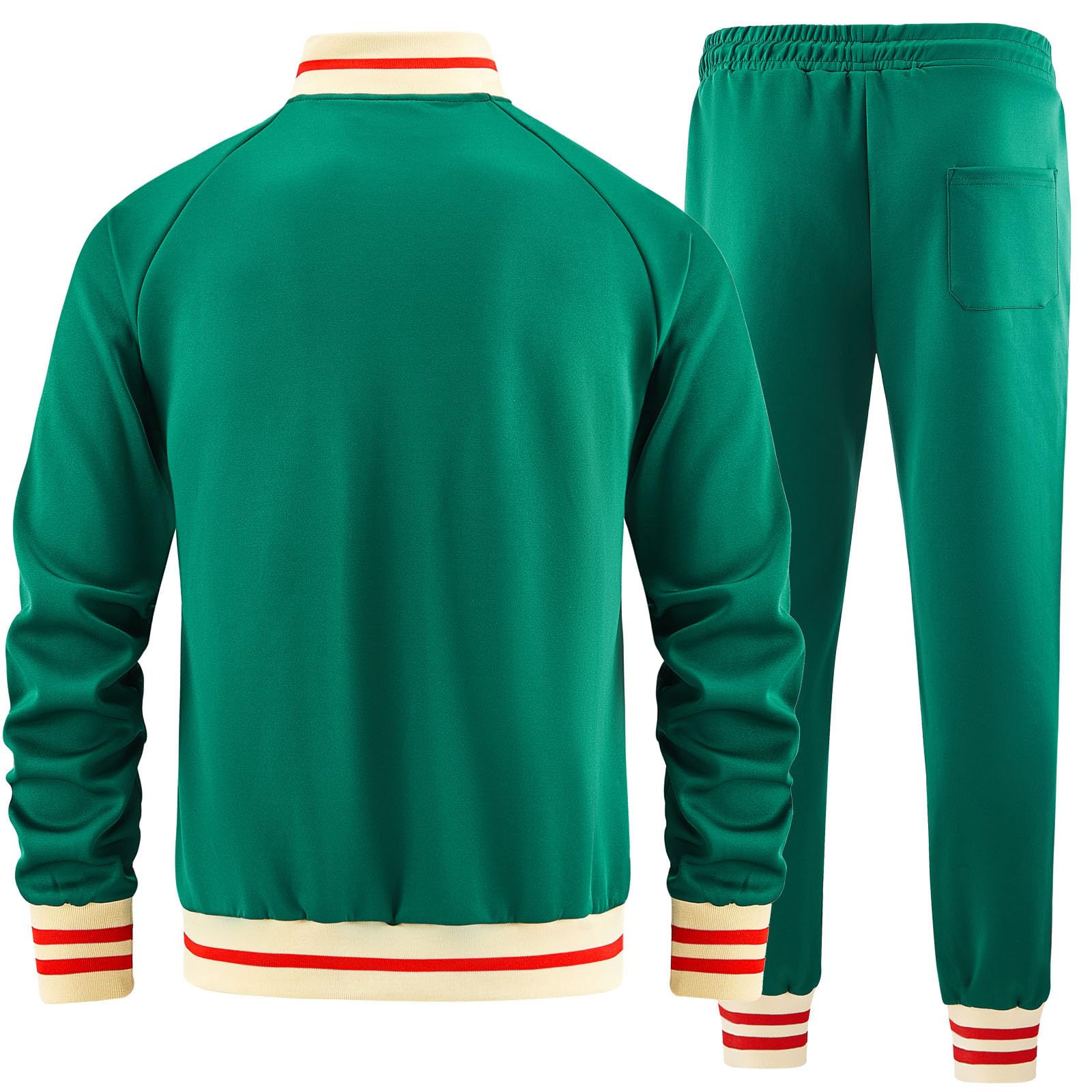 dioxoib Men Track Suits Sets Long Sleeve Full-zip Sweatsuit Active Jackets and Pants 2 Piece Outfits