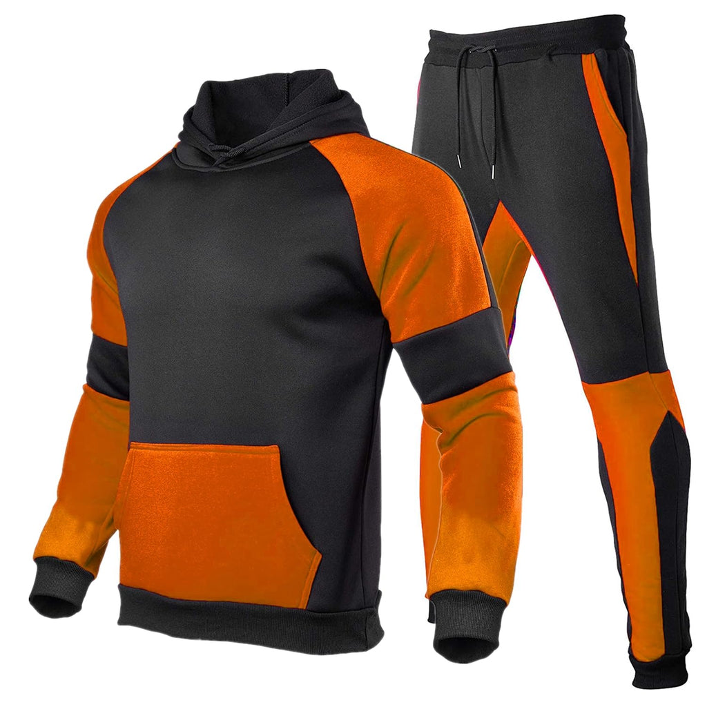 HHGKED Men's Track Suits 2 Piece Set Active Jogging Suits Long Sleeve Sweatsuits Casual Outfits