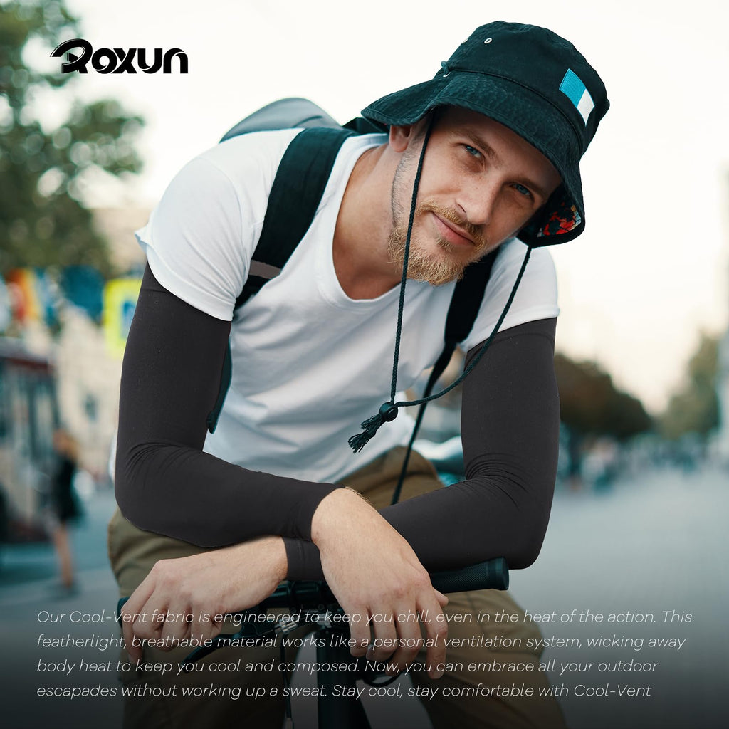ROXUN Arm Sleeves, Cooling UV Sun Protection Sports Compression for Men/Women