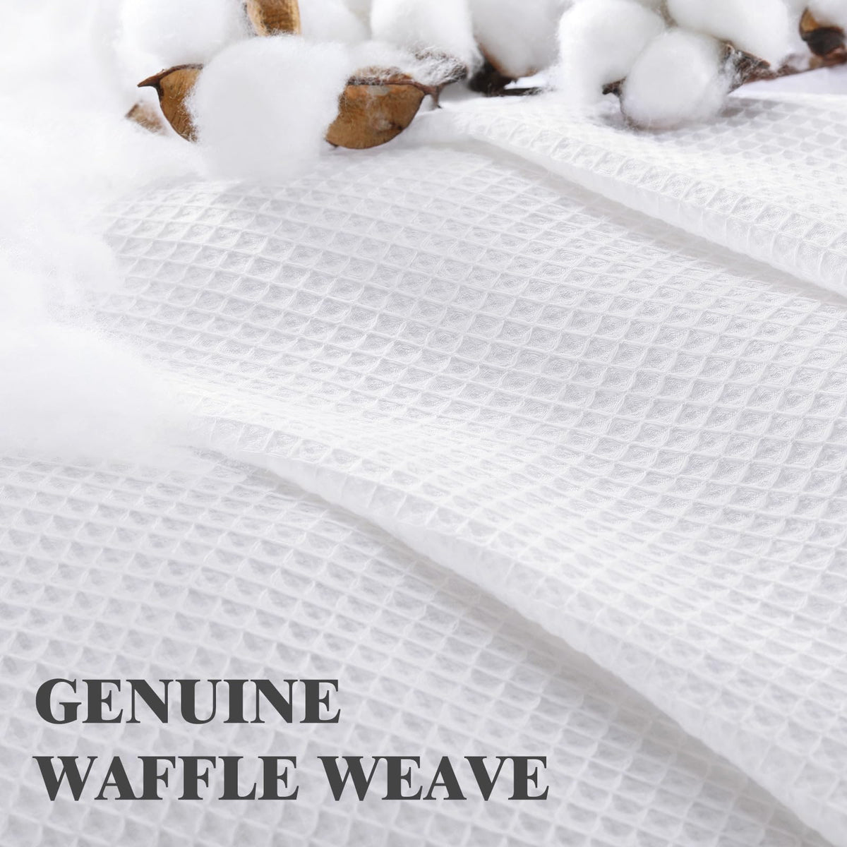 YellyHommy 72 x 72 in Waffle Weave Shower Curtain