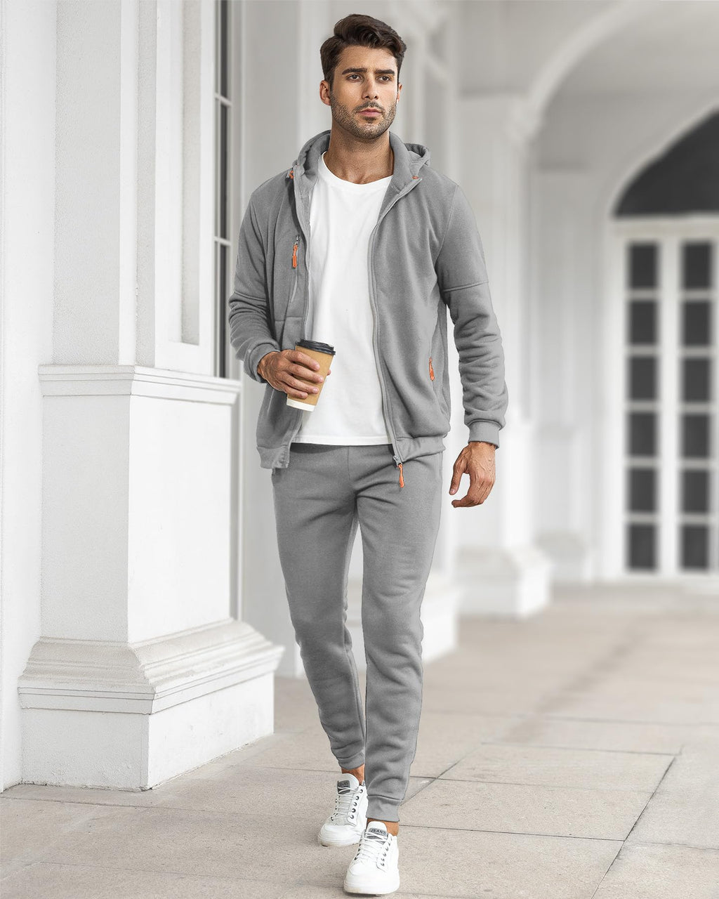 Hakjay Sweatsuits for Men 2 Piece Hoodie Men's Jogging Tracksuit Set Casual Athletic Long Sleeve Outfit Pullover Suit Set