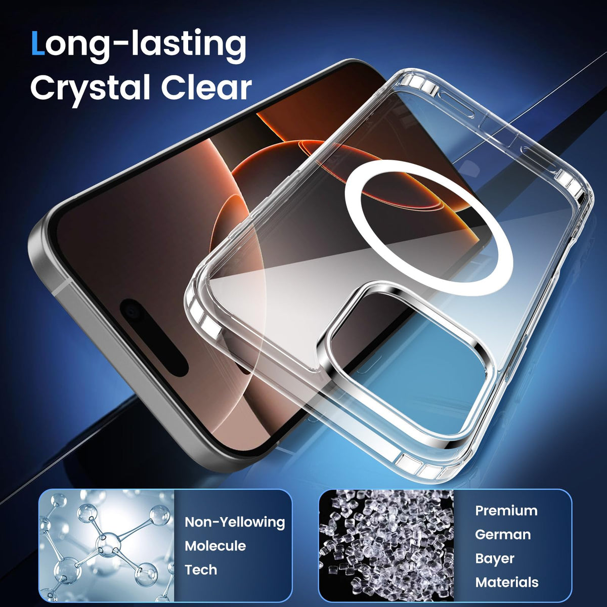 Temdan Clear Magnetic Phone Case