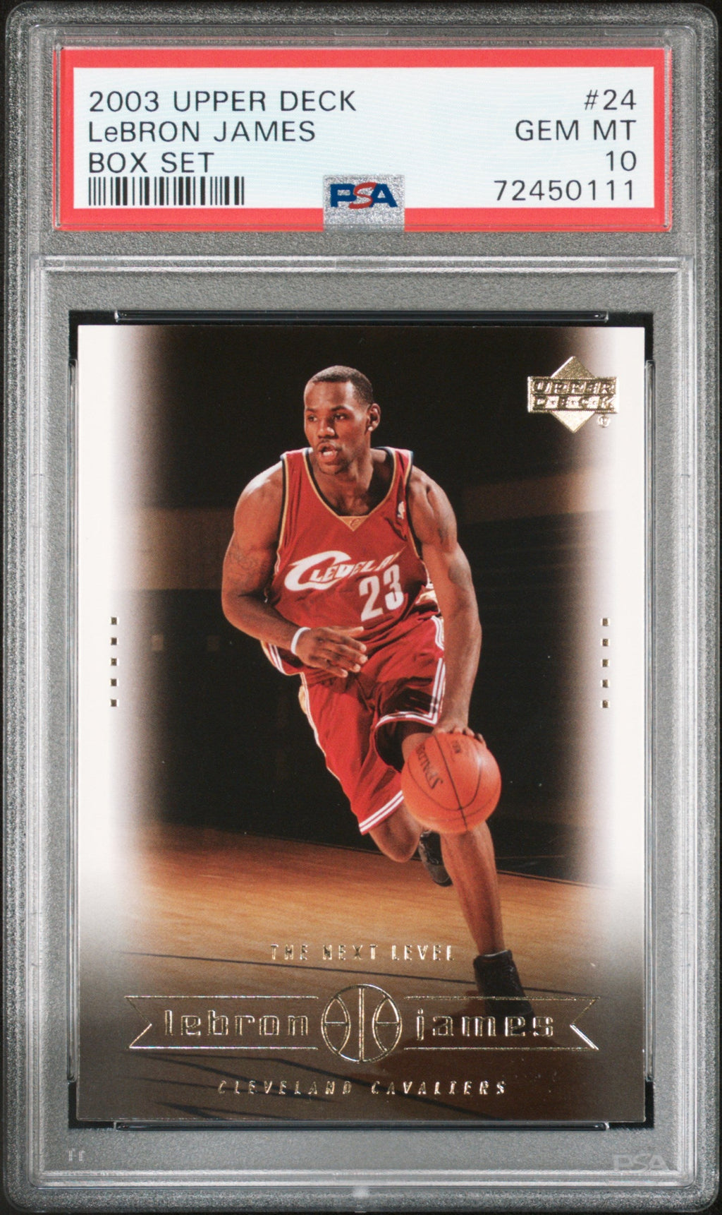 Graded 2003-04 Upper Deck LeBron James #24 Box Set Rookie RC Basketball Card PSA 10 Gem Mint