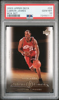 Graded 2003-04 Upper Deck LeBron James #24 Box Set Rookie RC Basketball Card PSA 10 Gem Mint