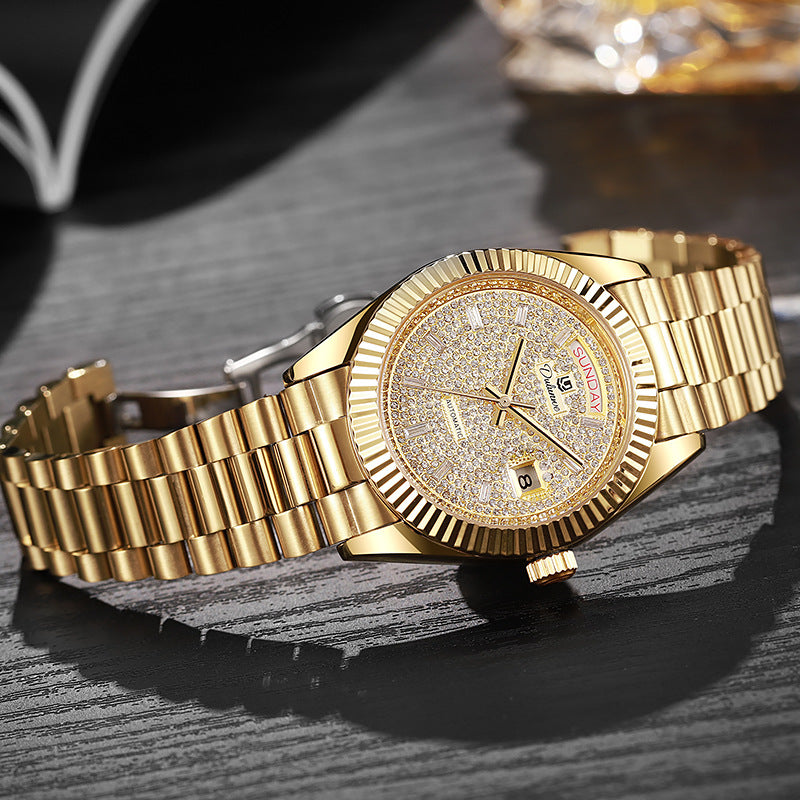 Dual-calendar Automatic Mechanical Mens Watch