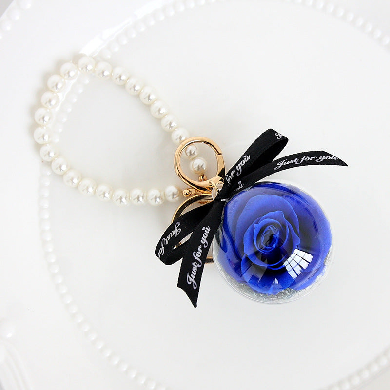 Preserved Flower Keychain Car Pendantfinished Product