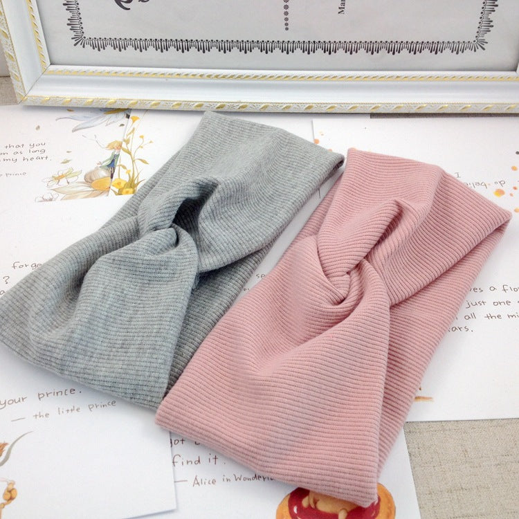 Threaded cotton cross hair band