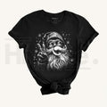 Vintage Bubble Gum Santa Black Graphic T-Shirt