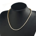 Mens Gold-Plated Micro-Inlaid Zircon Copper Bracelet And Necklace