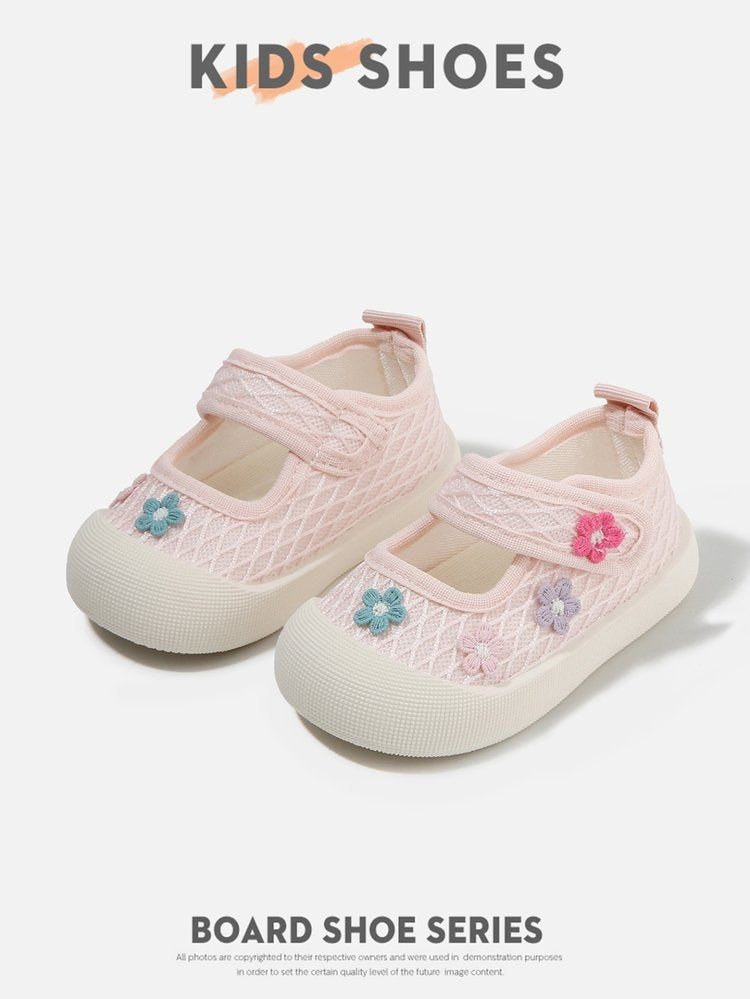2026 Spring Summer Kids Breathable Skate Shoes, Soft Sole Low Cut Casual Shoes, Kindergarten Toddler Walking Shoes For Girls