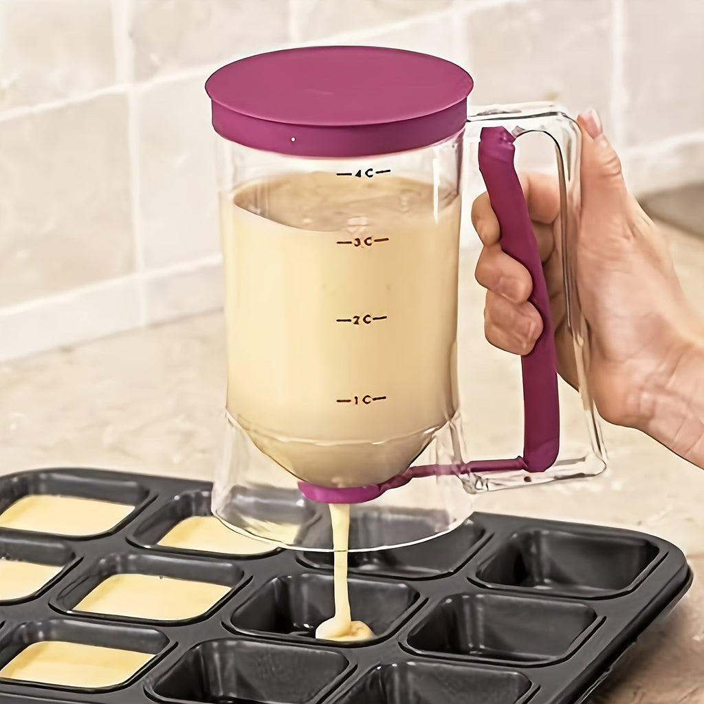 Versatile Batter Dispenser for Pancakes, Cupcakes & More - Collapsible Kitchen Gadget for Perfect Baking Results