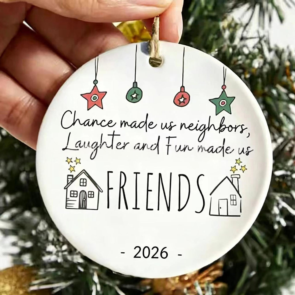 New Arrival Amazon Round Christmas Ceramic Pendant