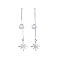 Octagonal star with zircon earrings