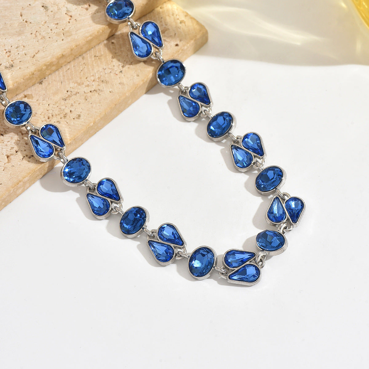 European And American New Style Personalized Creative Design Blue Water Drop Geometric Body Chain Fashionable Fresh Style Waist Decoration Waist Chain