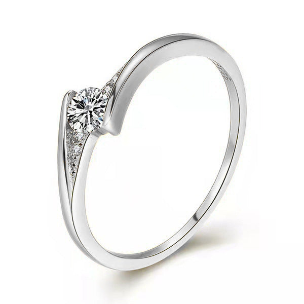 Mens Gold Alloy Round Engagement Ring